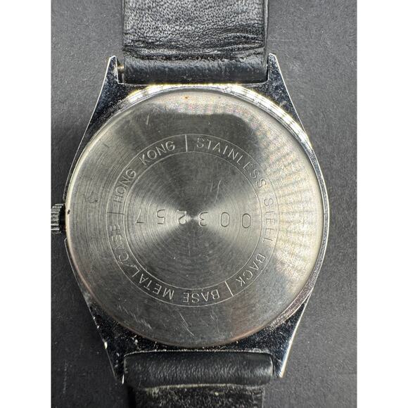 Vintage 80’s Charlie the Tuna 25th Anniversary Watch 1986 Black Leather Band - Picture 7 of 9